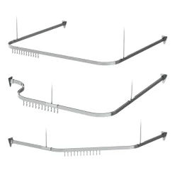 Aqualona Flexi Shower Curtain Track And Hooks