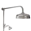 Hudson Reed Twin Shower Valve With Victorian Grand Rigid Riser Kit - Chrome