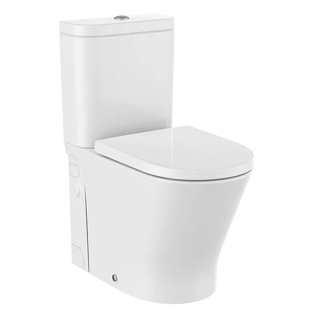 Roca The Gap Round D-Trit Rimless Close Coupled Toilet With Macerator Pump 1 Roca The Gap Round D-Trit Rimless Close Coupled Toilet With Macerator Pump