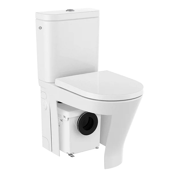Roca The Gap Round D-Trit Rimless Close Coupled Toilet With Macerator Pump 2 Roca The Gap Round D-Trit Rimless Close Coupled Toilet With Macerator Pump - Image 2