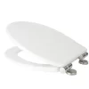 Croydex Anti-Bacterial Thermoset Toilet Seat With Slow-Close Easy-Fit Hinge - Gloss White