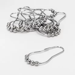 Croydex 12 Chrome Ball Shower Curtain Rings -Ideal Standard Store ak141641ai2