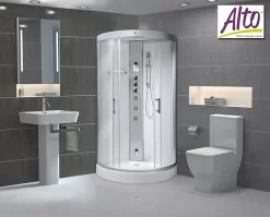 AquaLusso - Alto 80 - 800 X 800mm Quadrant Steam Shower - Polar White