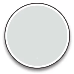 Arezzo Matt Black 800mm Round LED Illuminated Anti-Fog Bathroom Mirror -Ideal Standard Store arzim10mb d1