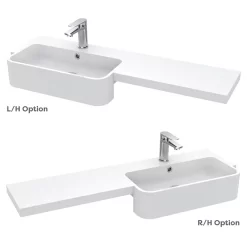 Arezzo 1100 Matt Green Semi-Recessed Round Combination Vanity Unit (Matt Black Flush & Handles) 11 Arezzo 1100 Matt Green Semi-Recessed Round Combination Vanity Unit (Matt Black Flush & Handles) -Ideal Standard Store az11tgmbnd5