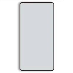 Arezzo Matt Black Framed Bathroom Mirror - 1400 X 700mm