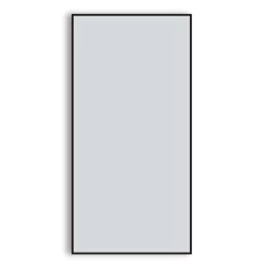 Arezzo Matt Black Square Edge Framed Bathroom Mirror - 1400 X 500mm