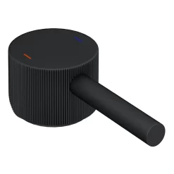 Arezzo Fluted Round Matt Black High Rise Mono Basin Mixer Tap -Ideal Standard Store az2ltmbf detail3