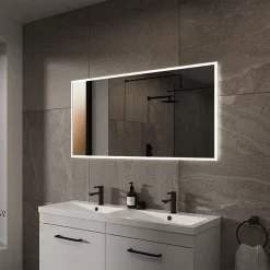 Arezzo 700 X 500mm LED Illuminated Bathroom Mirror With Shaver Socket & Anti-Fog 5 Arezzo 700 X 500mm LED Illuminated Bathroom Mirror With Shaver Socket & Anti-Fog -Ideal Standard Store az6270mb d1