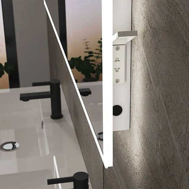 Arezzo 700 X 500mm LED Illuminated Bathroom Mirror With Shaver Socket & Anti-Fog 1 Arezzo 700 X 500mm LED Illuminated Bathroom Mirror With Shaver Socket & Anti-Fog