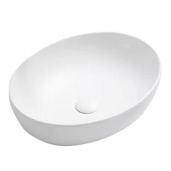 Arezzo Matt White Curved Oval Counter Top Basin 0TH (520 X 395mm)