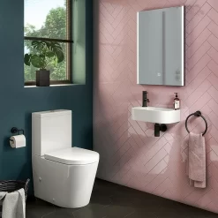 Arezzo 400 X 220mm Curved Wall Hung 1TH Cloakroom Basin