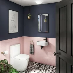 Arezzo 400 X 215mm Curved Wall Hung Cloakroom Basin - Matt White -Ideal Standard Store az7824w d1