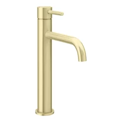 Arezzo Round Brushed Brass High Rise Mono Basin Mixer Tap -Ideal Standard Store azbbhrt n detail1