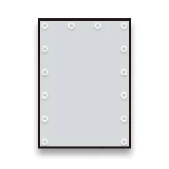 Arezzo Bulb Matt Black 500 X 700mm LED Illuminated Mirror With Motion Sensor + Anti-Fog 8 Arezzo Bulb Matt Black 500 X 700mm LED Illuminated Mirror With Motion Sensor + Anti-Fog -Ideal Standard Store azbm103 d1