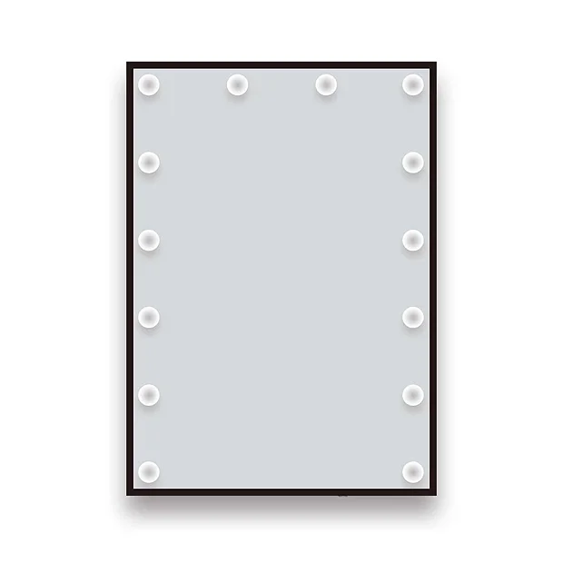 Arezzo Bulb Matt Black 500 X 700mm LED Illuminated Mirror With Motion Sensor + Anti-Fog 3 Arezzo Bulb Matt Black 500 X 700mm LED Illuminated Mirror With Motion Sensor + Anti-Fog - Image 3