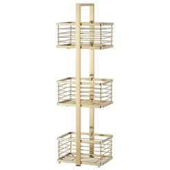 Arezzo 3-Tier Freestanding Shower Caddy Brushed Brass