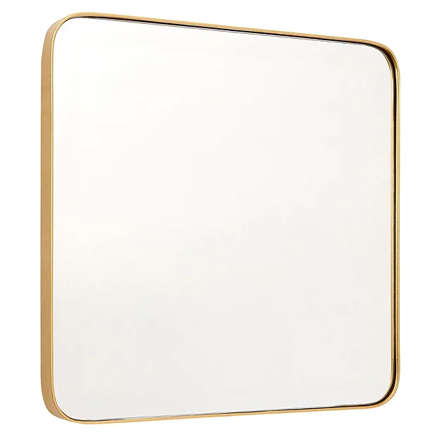 Arezzo Medium 400 X 400 Gold Frame Square Wall Mirror 2 Arezzo Medium 400 X 400 Gold Frame Square Wall Mirror - Image 2