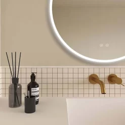 Arezzo 700mm Round Colour Changing LED Illuminated Bathroom Mirror With Bluetooth + Anti-Fog