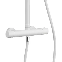 Arezzo Round Thermostatic Shower - Matt White -Ideal Standard Store azmwrd3 d3