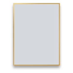 Arezzo Brushed Brass Square Edge Framed Bathroom Mirror - 800 X 600mm -Ideal Standard Store azs68bb d1
