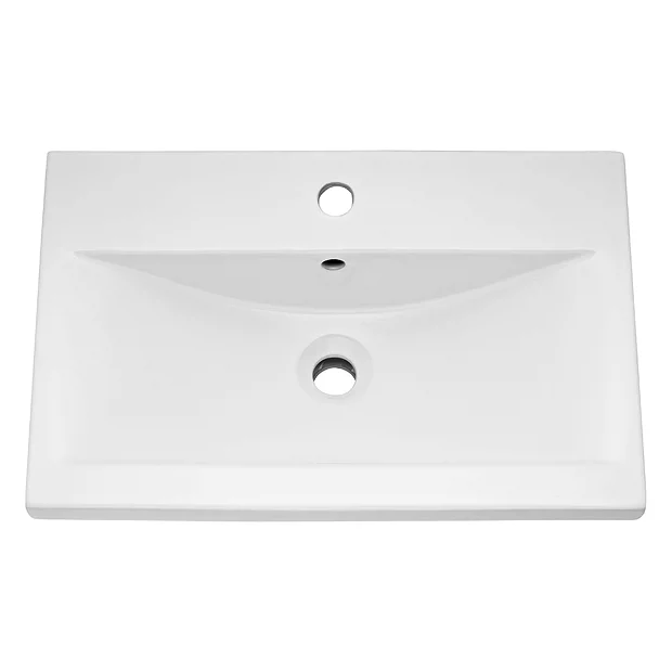 Arezzo Wall Hung Vanity Unit - Matt Green - 600mm 1-Drawer With Brushed Brass Handle 3 Arezzo Wall Hung Vanity Unit - Matt Green - 600mm 1-Drawer With Brushed Brass Handle - Image 3