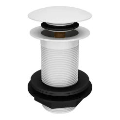 Arezzo Matt White Unslotted Click Clack Basin Waste