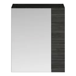 Brooklyn 600mm Bathroom Mirror & Fascia Cabinet - Black