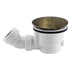 Chatsworth Antique Brass 90mm High Flow Shower Tray Waste