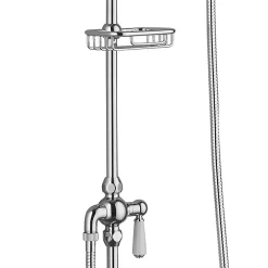 Chatsworth 1928 Traditional Exposed Valve Inc. Deluxe Arching Riser Kit, Diverter, 8" Rose + Handset -Ideal Standard Store chtspk1 d3