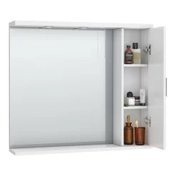 Cove White Illuminated Mirror Cabinet (850mm Wide)