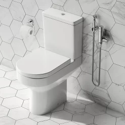 Cruze Round Douche Thermostatic Bar Valve With Shower Spray Kit Chrome