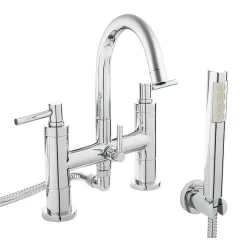Hudson Reed - Tec Lever Bath Shower Mixer With Swivel Spout, Shower Kit & Wall Bracket
