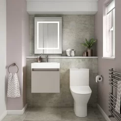 Milan Juno 500 X 360mm Stone Grey Wall Hung Vanity Unit -Ideal Standard Store jn5sg d6