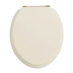 Heritage - Standard Toilet Seat With Gold Hinges - Various Colour Options