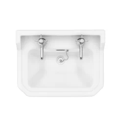 Keswick Traditional 500mm Basin & Chrome Wash Stand