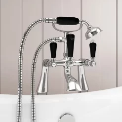 Lancaster Black Traditional Tap Package (Bath + Basin Tap)