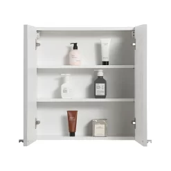 Montrose 600mm White Mirrored Cabinet With Chrome Handles