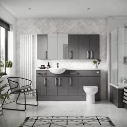 Hudson Reed 400x255mm Gloss Grey Compact Base Unit