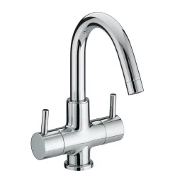 Bristan - Prism Contemporary 2 Handle Basin Mixer (no Waste) - Chrome
