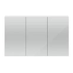 Hudson Reed 1350mm White Gloss 3 Door Mirror Cabinet