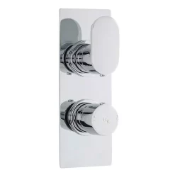 Hudson Reed Reign Twin Concealed Thermostatic Shower Valve W/ Diverter - Square Plate