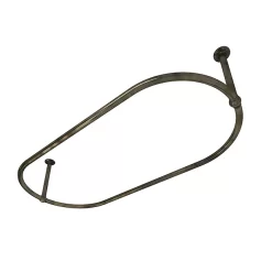 Chatsworth Traditional 1500 X 700mm Antique Brass Oval Shower Curtain Rail