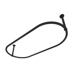 Chatsworth Traditional 1500 X 700mm Matt Black Oval Shower Curtain Rail