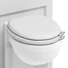 Burlington Soft Close Toilet Seat With Chrome Hinges And Handles - Matt White