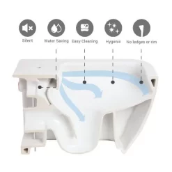 RAK Sensation Touchless Flush Rimless BTW Close Coupled Toilet + Soft-Close Seat -Ideal Standard Store senpaksc d2