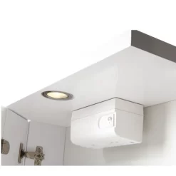 Croydex Shire 2 Door Mirror Cabinet With Light & Shaver Socket - White -Ideal Standard Store shiremirrorcabverylargealt