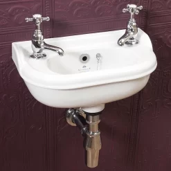 Silverdale Victorian Micro Cloakroom Basin - 400mm Wide