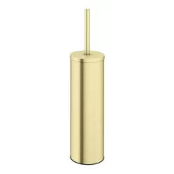Arezzo Brushed Brass Toilet Brush + Holder