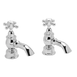 Heritage - Hartlebury Bath Pillar Taps - Chrome
